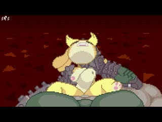 isabelle x doomguy animation (by sesvanbrubles) hd1080p